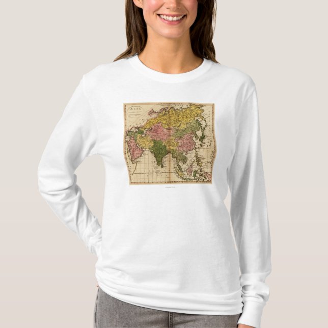 AsiaPanoramic MapAsia 3 Tee Shirt (Framsida)