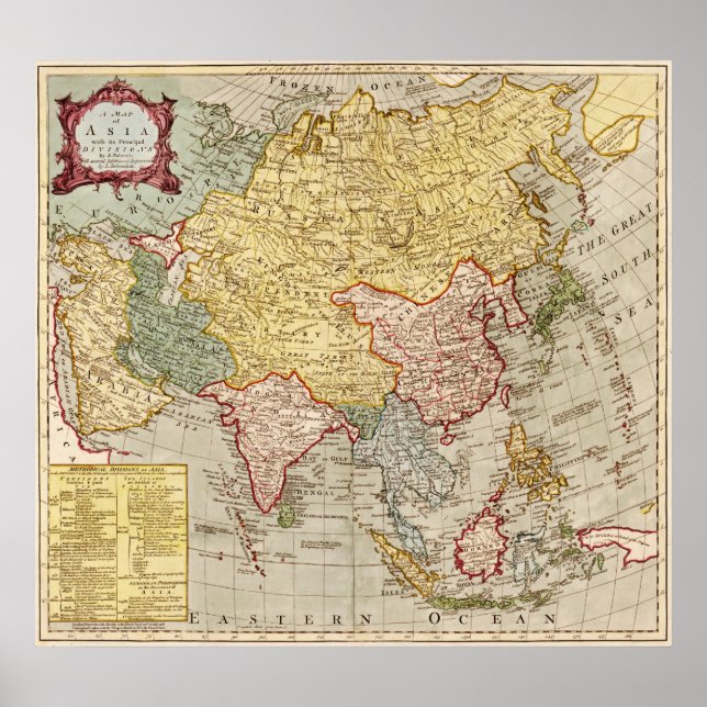 AsiaPanoramic MapAsia 9 Poster (Framsidan)