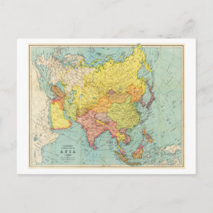 AsiaPanoramic MapAsia 9 Vykort