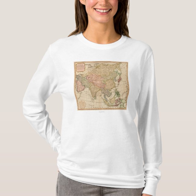 AsiaPanoramic MapAsia Tee Shirt (Framsida)