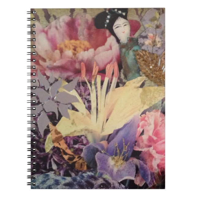 Asiat inspirerad fotobok anteckningsbok med spiral (Framsidan)