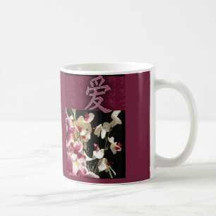 Asiat inspirerad kärlekdesign kaffemugg