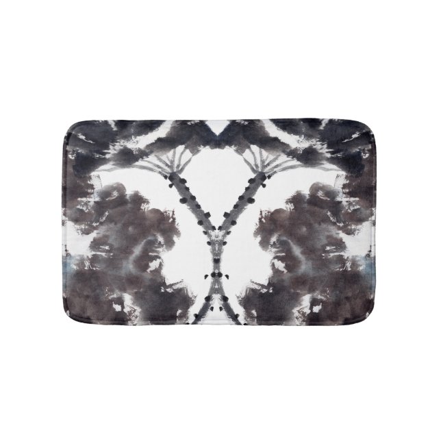 Asiatische Kunst mit Lotusblätter Motiv Badrumsmatta (Framsidan)