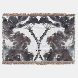 Asiatische Kunst mit Lotusblätter Motiv Filt