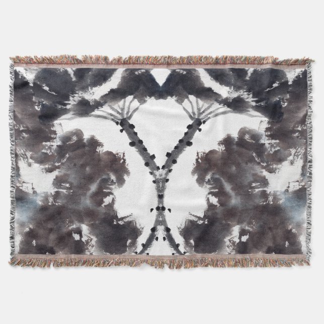 Asiatische Kunst mit Lotusblätter Motiv Filt (Framsidan)