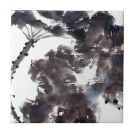 Asiatische Kunst mit Lotusblätter Motiv Kakelplatta