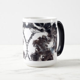 Asiatische Kunst mit Lotusblätter Motiv Magisk Mugg