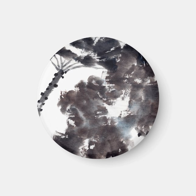 Asiatische Kunst mit Lotusblätter Motiv Magnet (Framsidan)