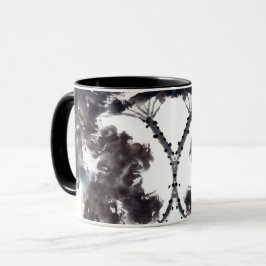 Asiatische Kunst mit Lotusblätter Motiv Mugg