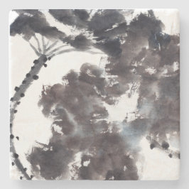 Asiatische Kunst mit Lotusblätter Motiv Stenunderlägg