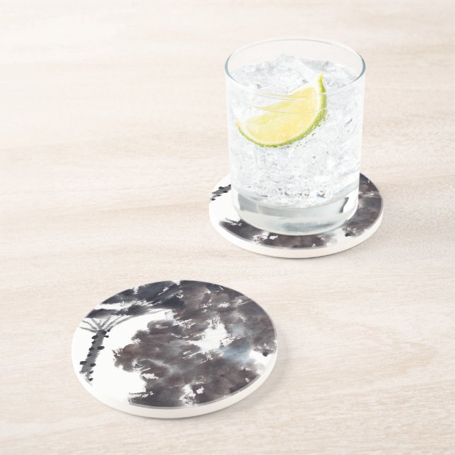 Asiatische Kunst mit Lotusblätter Motiv Underlägg (Sidan)