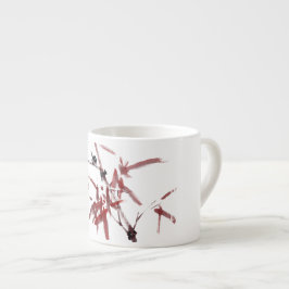 Asiatische Kunst mit Schnecke und Rotem Bambus Espressomugg