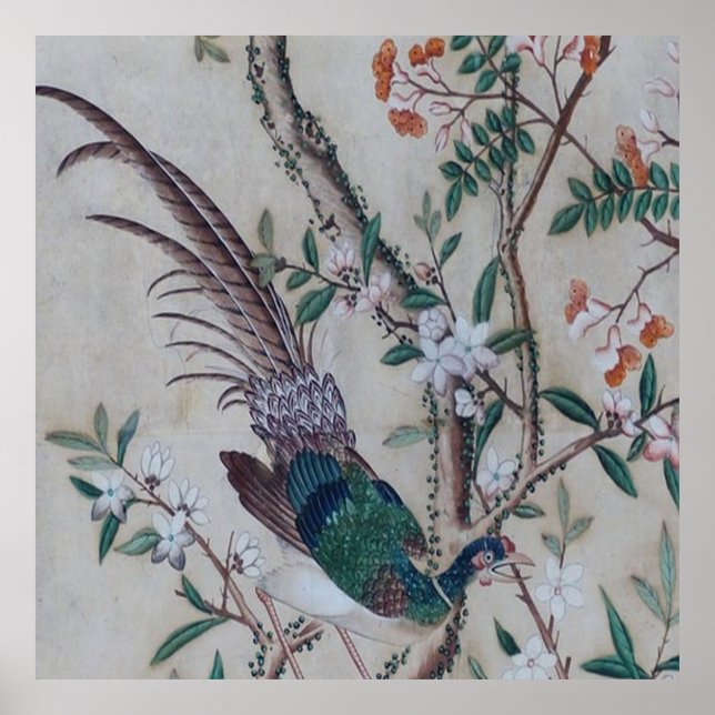 Asiatisches Tapeten Muster Poster (Framsidan)