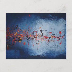 Asiatisk Abstrakt Art Vykort