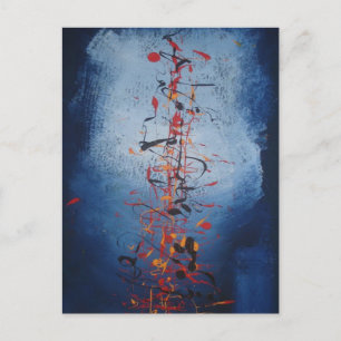 Asiatisk Abstrakt Art Vykort
