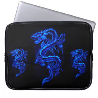 Asiatisk blå draken Laptop sleeve