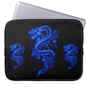 Asiatisk blå draken Laptop sleeve