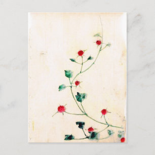 Asiatisk blomma vykort