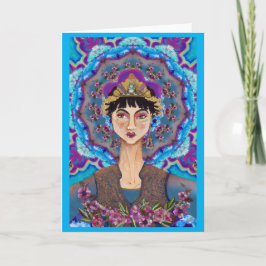 Asiatisk buddistisk gudinna Empress Luz Blank Card Kort