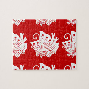 Asiatisk Butterfly Japansk Kamon Design Pussel