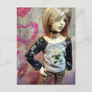 Asiatisk Docka med Kulledda, Dockzon Floy Vykort