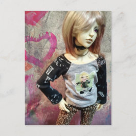 Asiatisk Docka med Kulledda, Dockzon Floy Vykort