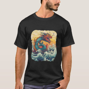 Asiatisk dragon Anime Japanska havet Vinkarare T Shirt