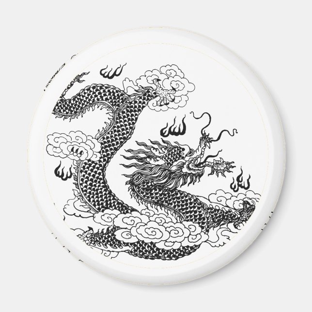 Asiatisk dragon magnet (Framsidan)