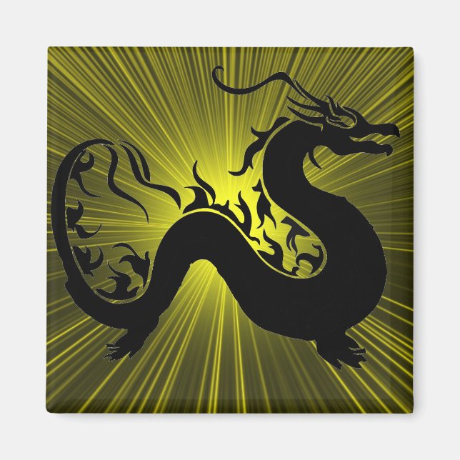 Asiatisk dragon magnet (Framsidan)