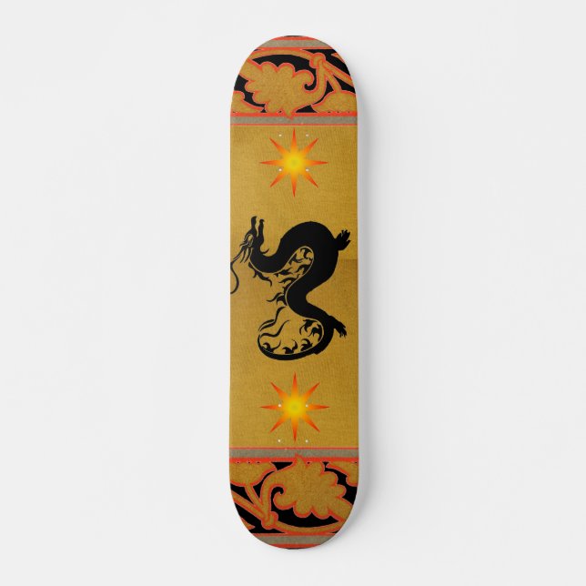 Asiatisk Dragon Skateboard Bräda 21,5 Cm (Framsida)