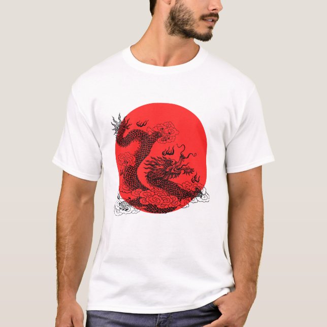 Asiatisk dragon t shirt (Framsida)