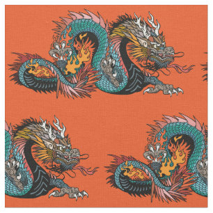 Asiatisk drake tyg