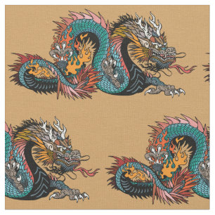 Asiatisk drake tyg