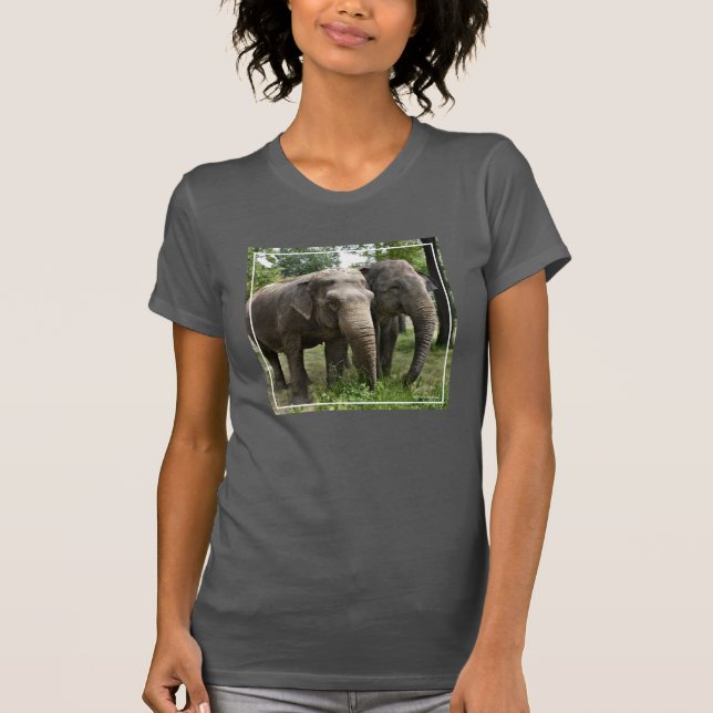 Asiatisk elefantsida - by - sida t shirt (Framsida)