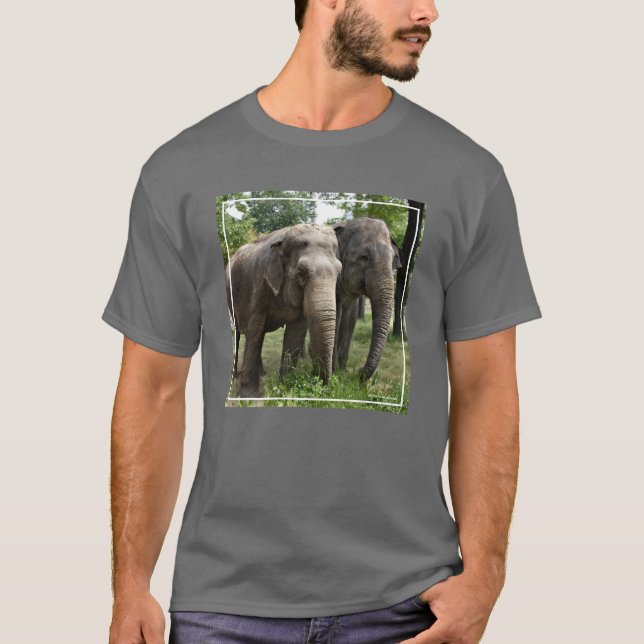 Asiatisk elefantsida - by - sida t shirt (Framsida)