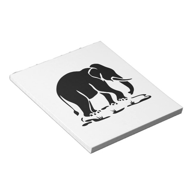 Asiatisk elefantskylt Ahead Thai Elephant Trekking Anteckningsblock (Vinklad)