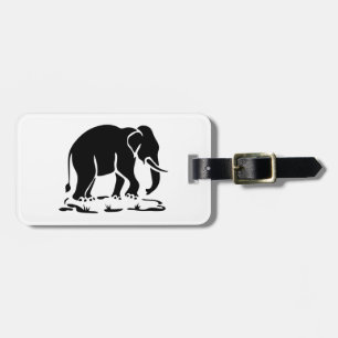 Asiatisk elefantskylt Ahead Thai Elephant Trekking Bagagebricka