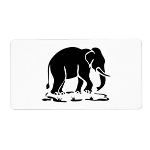 Asiatisk elefantskylt Ahead Thai Elephant Trekking Fraktsedel
