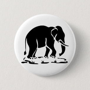 Asiatisk elefantskylt Ahead Thai Elephant Trekking Knapp