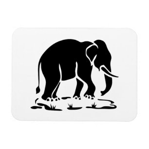 Asiatisk elefantskylt Ahead Thai Elephant Trekking Magnet