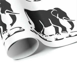 Asiatisk elefantskylt Ahead Thai Elephant Trekking Presentpapper
