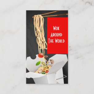 Asiatisk Fast Food Restaurang-Affärskort Visitkort