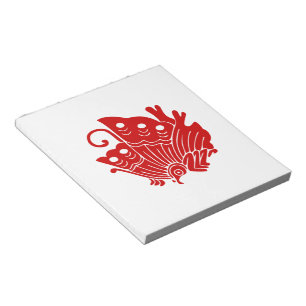 Asiatisk fjäril japansk Kamon Design Anteckningsblock