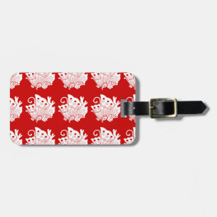 Asiatisk fjäril japansk Kamon Design Bagagebricka