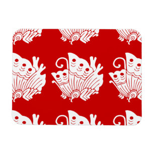 Asiatisk fjäril japansk Kamon Design Magnet