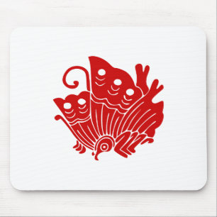 Asiatisk fjäril japansk Kamon Design Musmatta