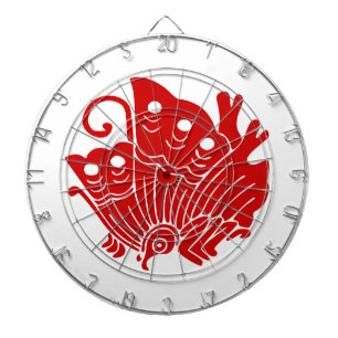 Asiatisk fjäril japansk Kamon Design Piltavla