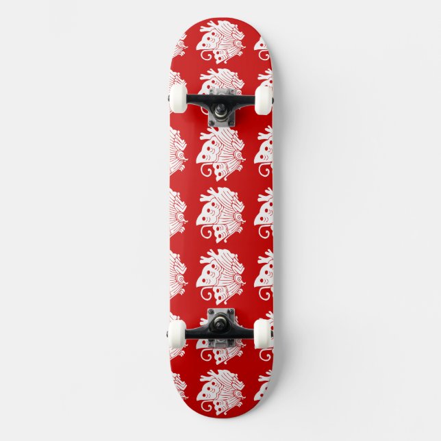 Asiatisk fjäril japansk Kamon Design Skateboard Bräda 21,5 Cm (Framsida)