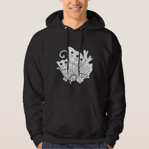 Asiatisk fjäril japansk Kamon Design Sweatshirt Med Luva