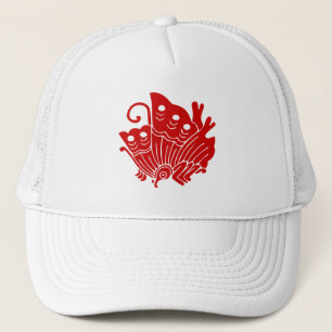 Asiatisk fjäril japansk Kamon Design Truckerkeps